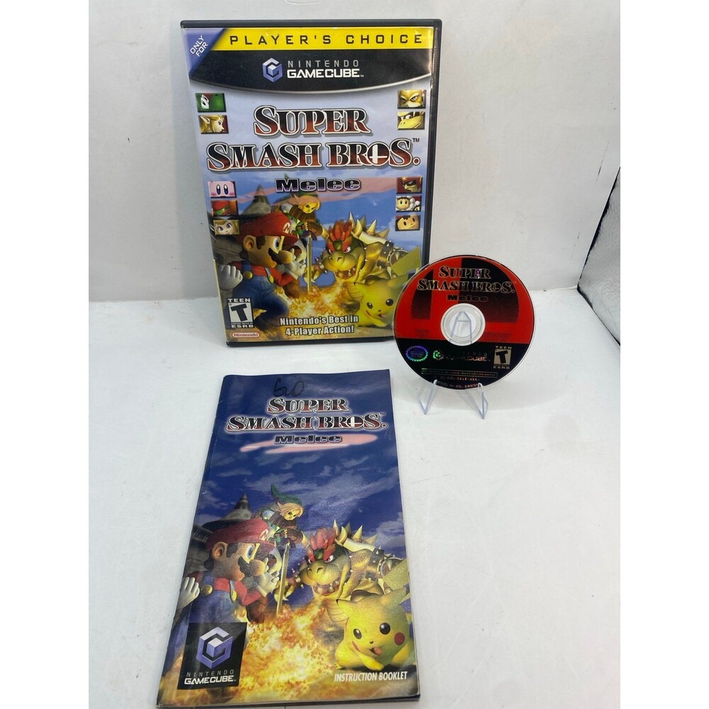 Super Smash Bros Melee Nintendo GameCube SSBB CIB Tested Authentic Excellent